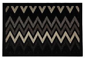 Scrape Sorb Doormat Chevron Grey