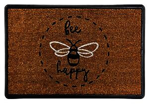Bee Happy 40 x 60cm Door Mat | Made from Recycled Materials | Anti-slip Door Mat