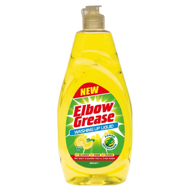 Elbow Grease Lemon Fresh Washing Up Liquid  600ml - UK BUSINESS SUPPLIES