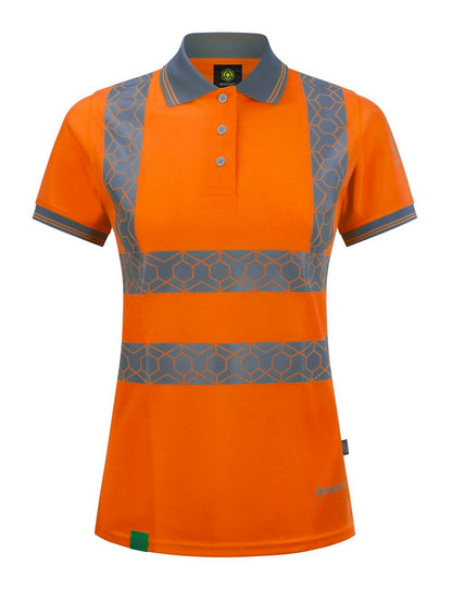 Ewear Recyclable Womens Hi Vis S/S Polo Shirt Or ALL SIZES