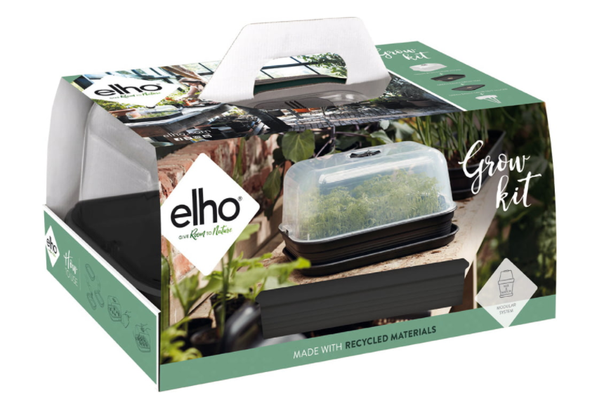 Elho Green Basics 3pc Grow Kit All-in-1 | Black