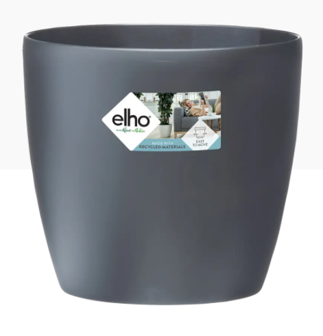 Elho Brussels Large Round Wheeled Pot 40cm ANTHRACITE