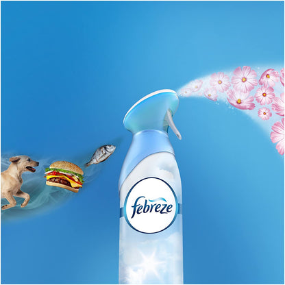 Febreze Air Freshener for Room Spray & Bathroom, Cotton Fresh, 185ML x 8 Packs, Air Fresheners for Home.