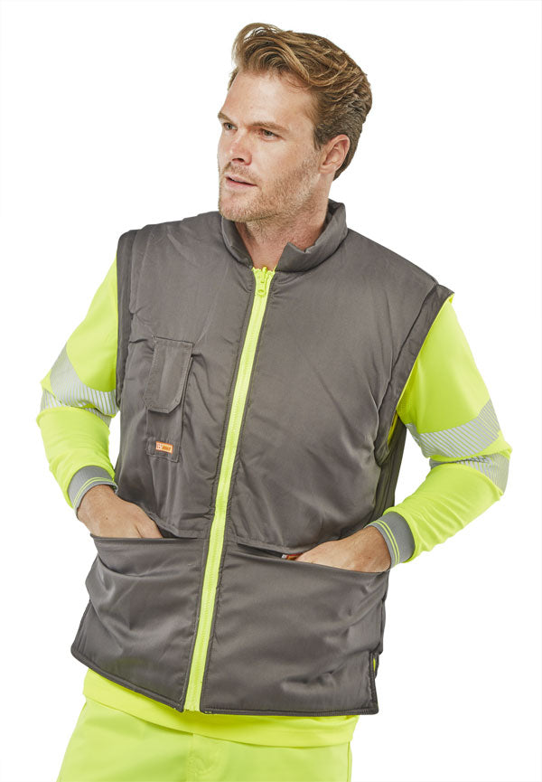 Beeswift Elsener 7 in 1 High Visibility Yellow Jacket - UK BUSINESS SUPPLIES
