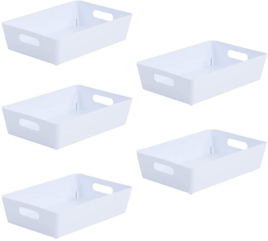 Wham White Rectangular Studio Basket 4.01 2 Litre {5 Baskets}