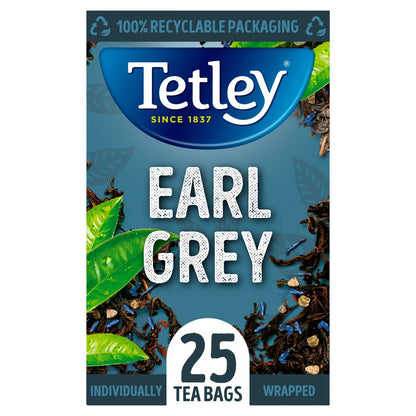 Tetley Earl Grey Teabags,  Individually Wrapped & Enveloped 25's - UK BUSINESS SUPPLIES