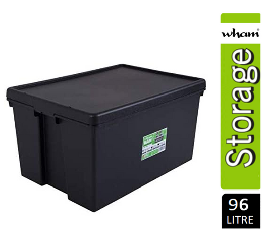 Wham Bam Black Recycled Storage Box 96 Litre - UK BUSINESS SUPPLIES