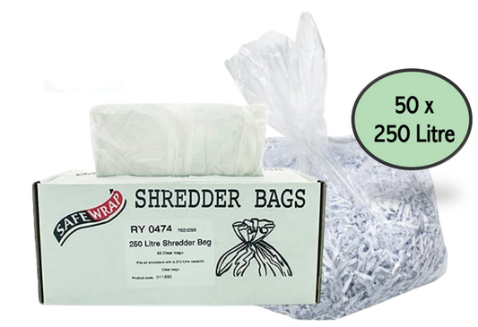 Safewrap Shredder Bag 250 Litre (Pack 50)