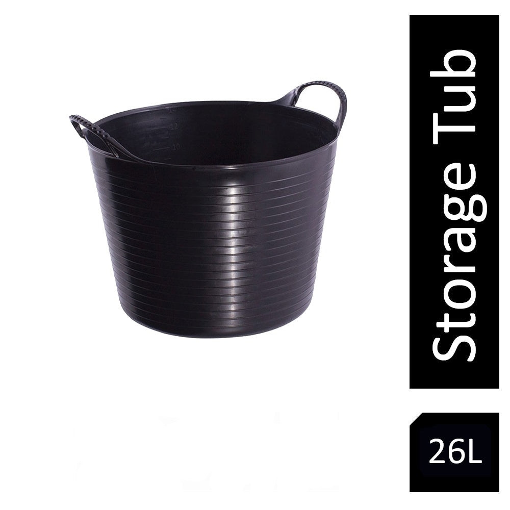 Red Gorilla {Tubtrug} Black Recycled Tub Medium 26 Litre - UK BUSINESS SUPPLIES