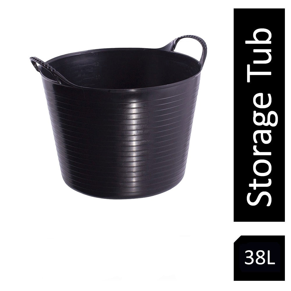 Red Gorilla {Tubtrug} Black Recycled Tub Large 38 Litre - UK BUSINESS SUPPLIES
