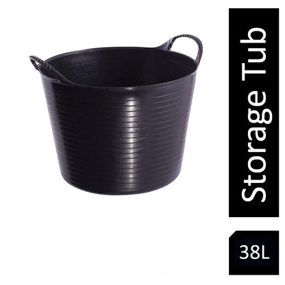 Red Gorilla {Tubtrug} Black Recycled Tub Large 38 Litre - UK BUSINESS SUPPLIES