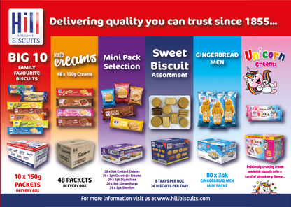 Hill Biscuits 100 x 3pk MINI PACK SELECTION - UK BUSINESS SUPPLIES