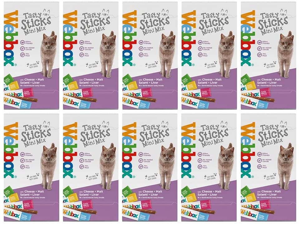 Webbox Cats Delight Mini Mix Sticks for Kittens 16’s - UK BUSINESS SUPPLIES