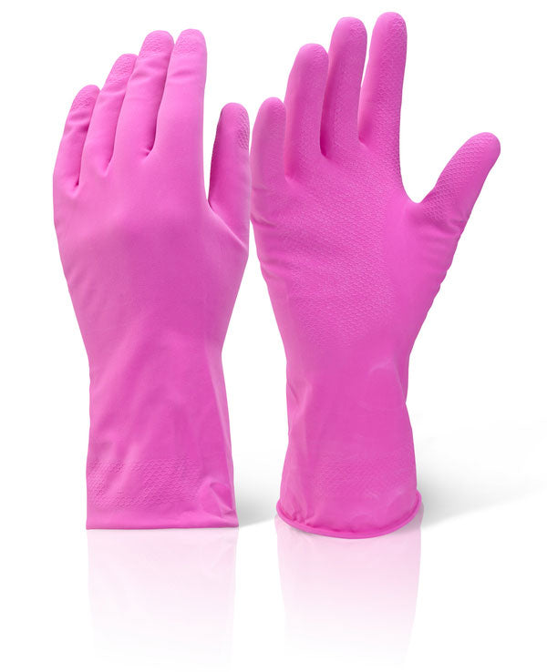 Beeswift 2000 Pink Household Gloves (Pair) ALL SIZES