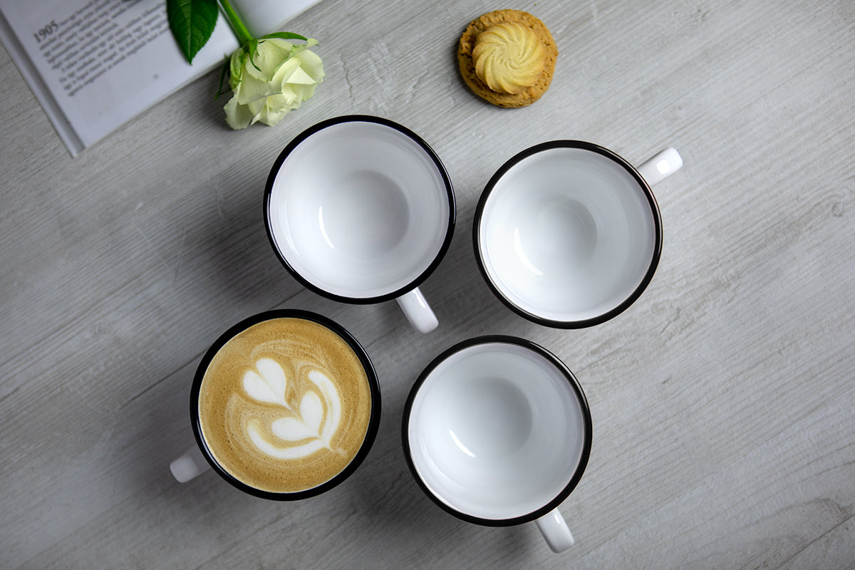 Fixtures Brand Black & White 12oz/350ml Coffee/Tea Mug