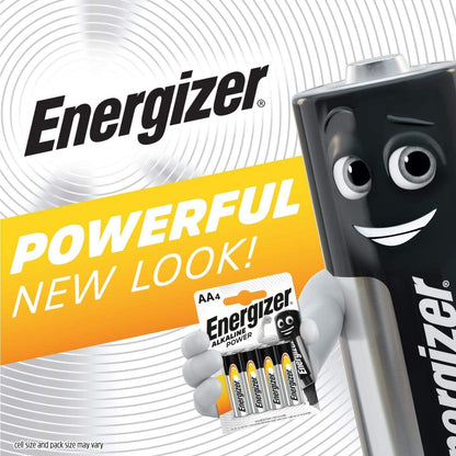 Energizer AA Alkaline Power Home Batteries Pack 24's