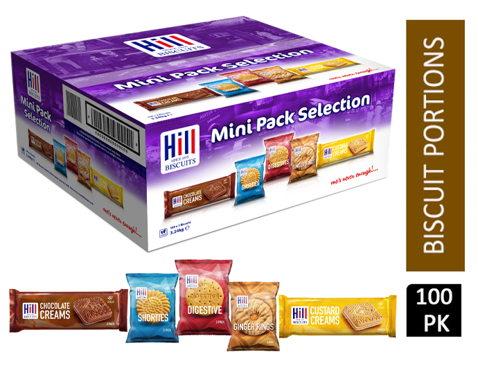 Hill Biscuits 100 x 3pk MINI PACK SELECTION - UK BUSINESS SUPPLIES