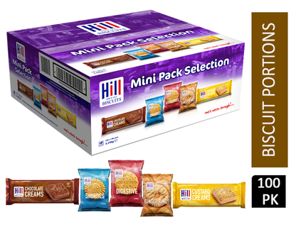 Hill Biscuits 100 x 3pk MINI PACK SELECTION - UK BUSINESS SUPPLIES