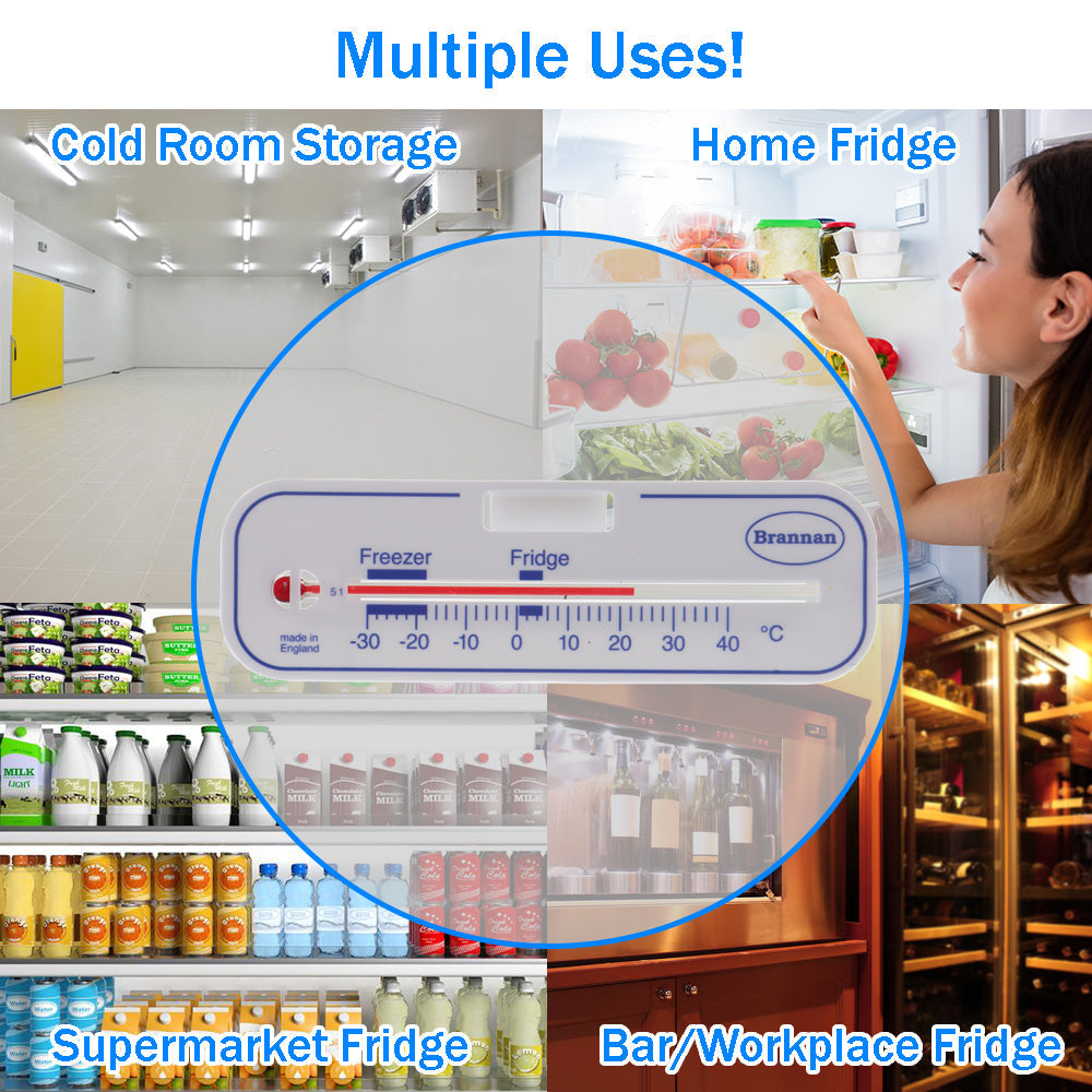 Brannan Horizontal fridge or freezer thermometers – standard design