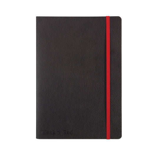 Black By Black n Red Business Journal Book Soft Cover 90gsm Numbered Pages A5 Ref 400051204