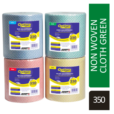 Ramon Hygiene Optima All Purpose, Non Woven Cloth Roll 350 Sheet {Green} - UK BUSINESS SUPPLIES