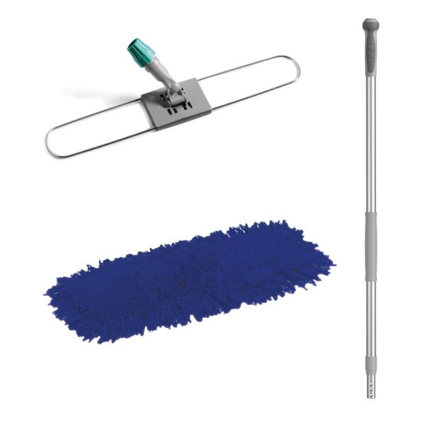 Dustmate Dust & Dirt Control Sweeper Kit 60cm {Extendable Pole, Frame & Mop Head}