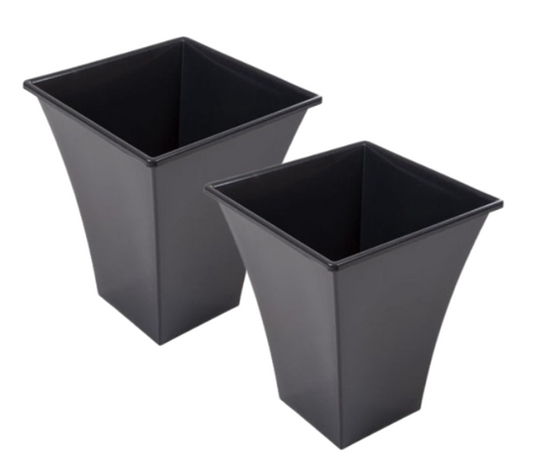 Wham Black Square Metallica Pot 23cm H307 | 2 Pack