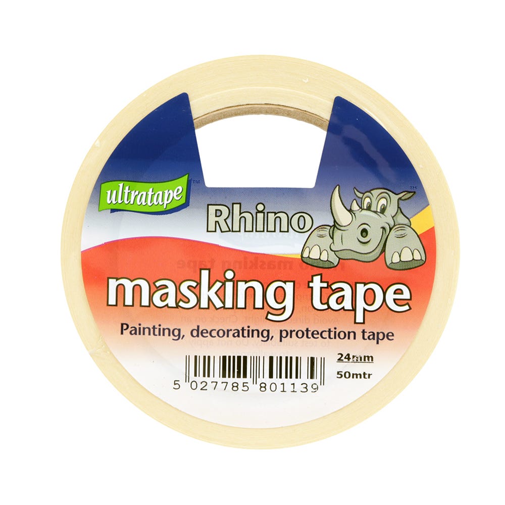 Ultratape Masking Tape 24mm x 50m (3 Pack Bundle)