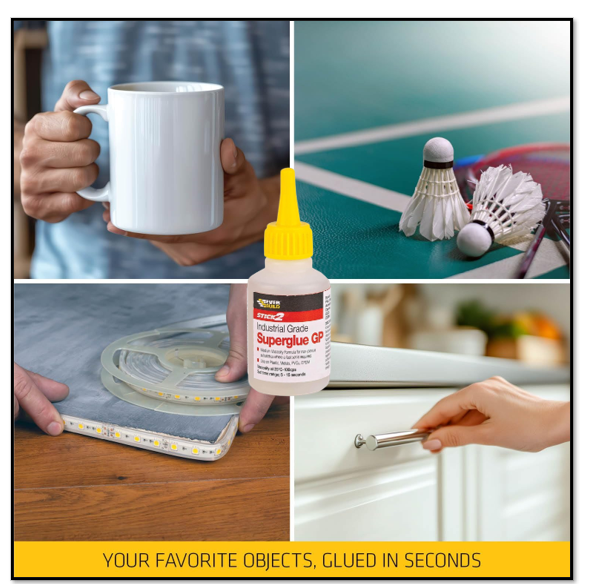 Everbuild Stick2 General Purpose Superglue | Industrial Grade | High Strength | Rapid Setting |