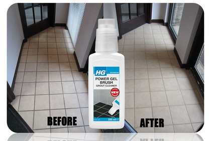 HG Power Gel Brush Grout Cleaner | Gel & Brush Kit | 250ml