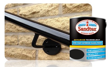 Sandtex Advanced One Coat Gloss | Exterior Paint | Black | 2.5 Litre