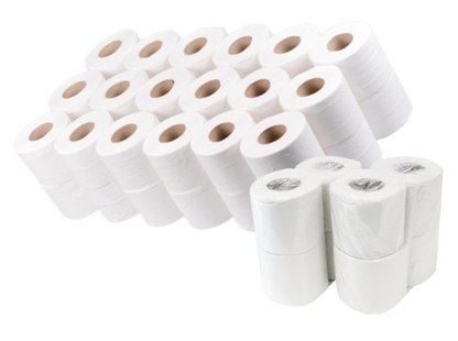 Janit-X White Toilet Roll 2 Ply 200 Sheets White (Pack 36) - TR200R