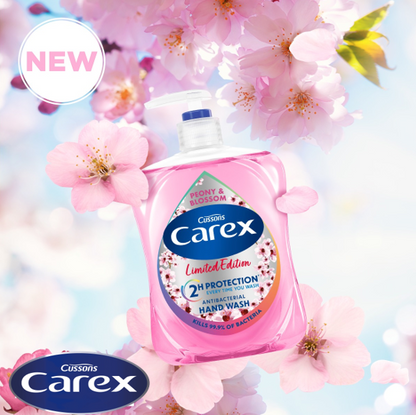 Carex Peony & Blossom Antibacterial Handwash 250ml | 3 Pack Bundle