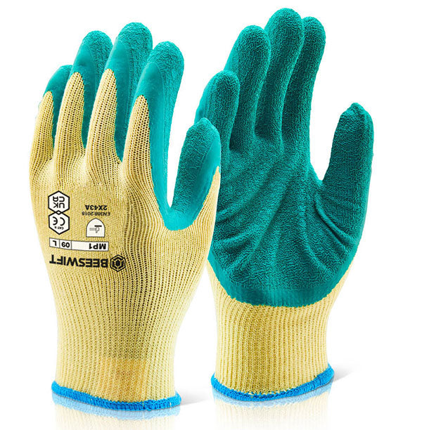 Beeswift 2000 Green Latex Gloves (Pair) ALL SIZES