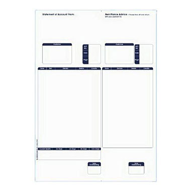 Sage (SE85S) Compatible A4 Statement/Remittance Advice Forms Pack 500's - UK BUSINESS SUPPLIES