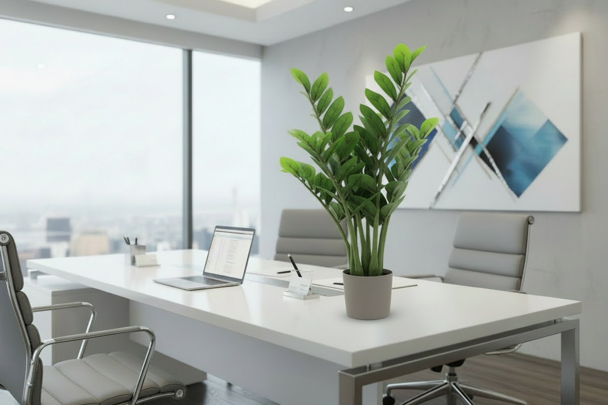 Fixtures Artificial Green Zamioculcas Zamiifolia Tree 50cm