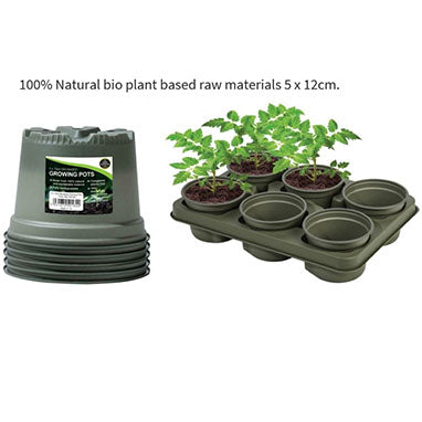Garland Biodegradable Growing Pots Pack 5, 12cm - UK BUSINESS SUPPLIES