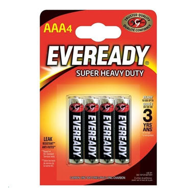 Eveready AAA Super Heavy Duty Pack 4's - UK BUSINESS SUPPLIES