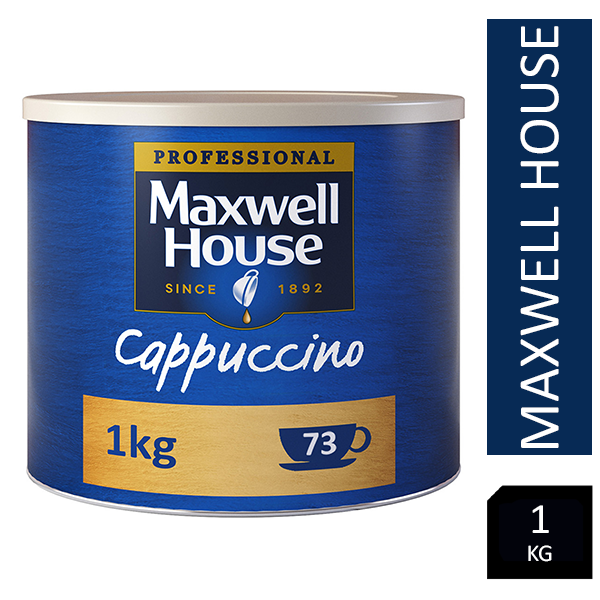 Maxwell House Cappuccino Instant Coffee 1kg Tin - UK BUSINESS SUPPLIES