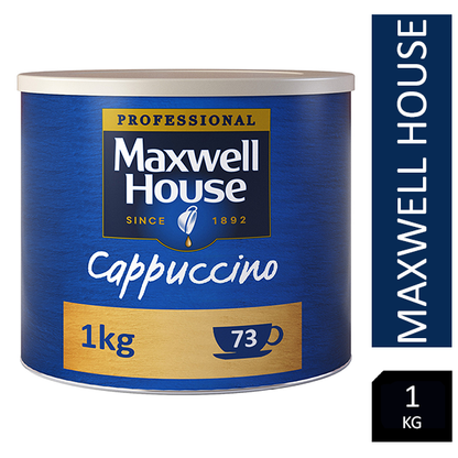 Maxwell House Cappuccino Instant Coffee 1kg Tin - UK BUSINESS SUPPLIES