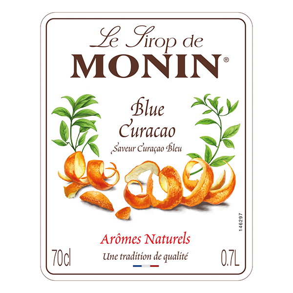 MONIN Blue Curacao Cocktail Syrup 700ml (Glass Bottle) Discounted Pump Offer
