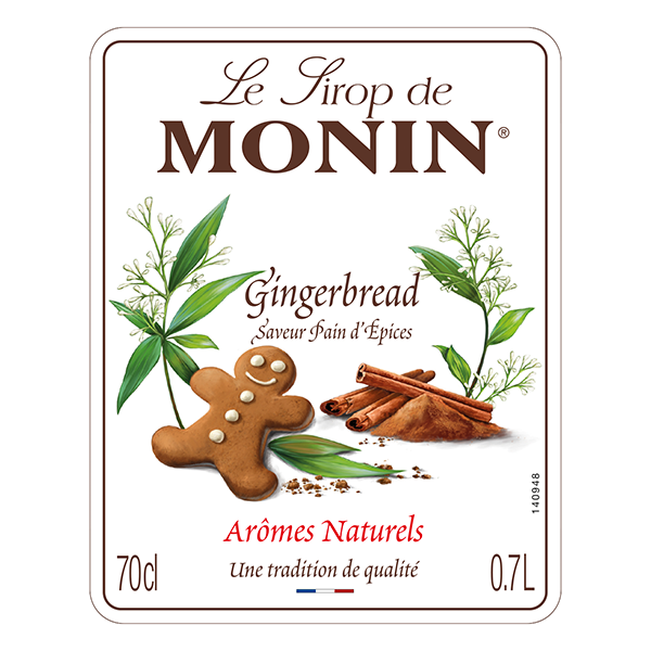 MONIN Gingerbread Cocktail Syrup 700ml (Glass Bottle)