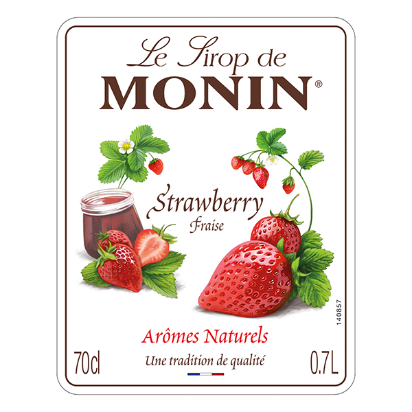 MONIN Strawberry / Fraise Coffee Syrup 700ml (Glass Bottle)