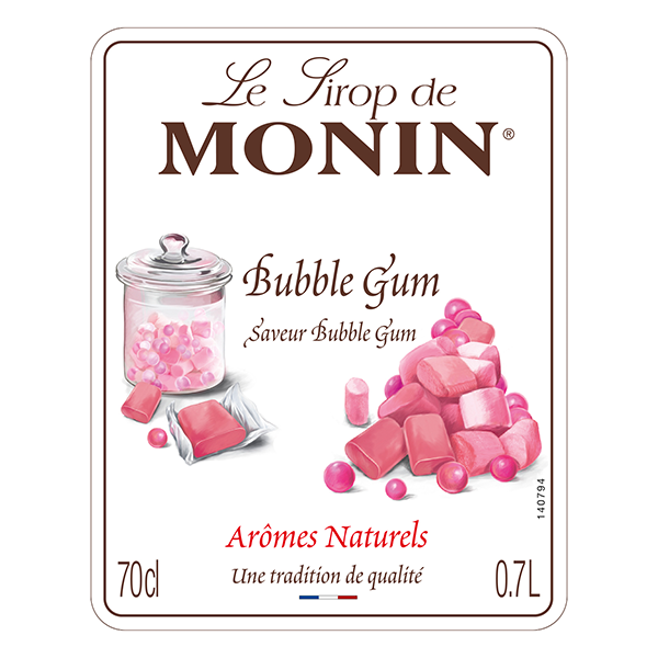MONIN Bubblegum Cocktail Syrup 700ml (Glass Bottle)