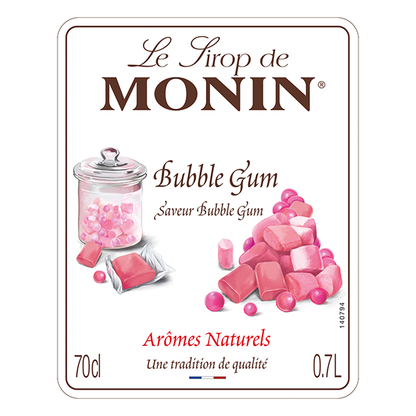 MONIN Bubblegum Cocktail Syrup 700ml (Glass Bottle)