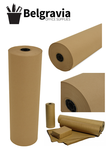Belgravia  Imitation Kraft Paper Rolls - 90gsm - 600mm x 200m - UK BUSINESS SUPPLIES