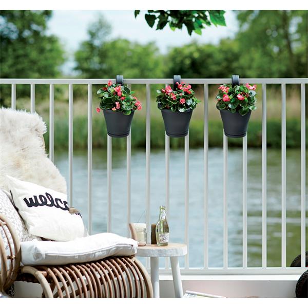 Elho Corsica Easy Hanger Single Grey Planter