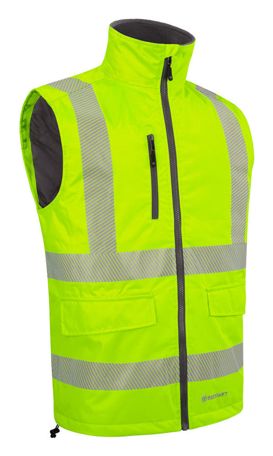 Mens Bodywarmer Fluorescent Yellow ALL SIZES