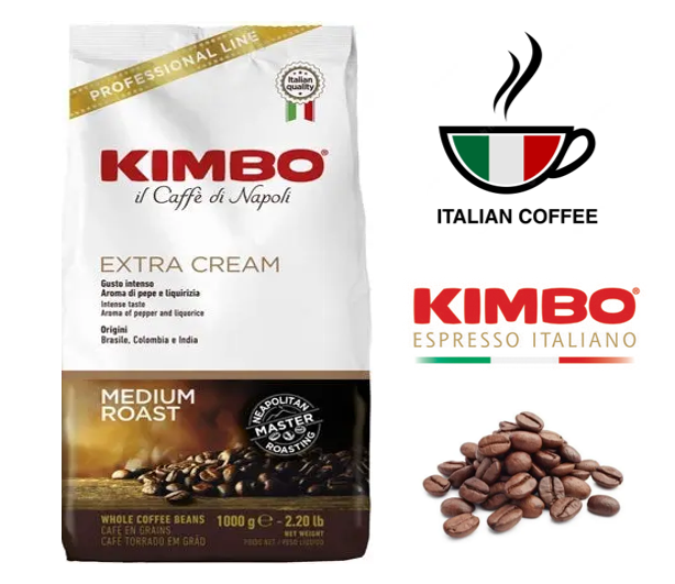 Kimbo Extra Cream 1kg Italian Coffee Beans