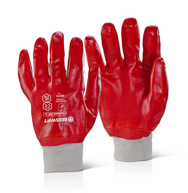Pvc F/Coated K/Wrist Red Sz ALL SIZES